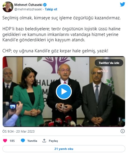 AK Parti'den Kılıçdaroğlu'nun HDP ziyaretine tepki: 'CHP oy uğruna Kandil’e göz kırpar hale gelmiş yazık'